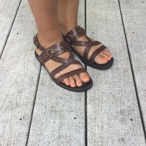 Franco Sarto brown leather sandals sz 8